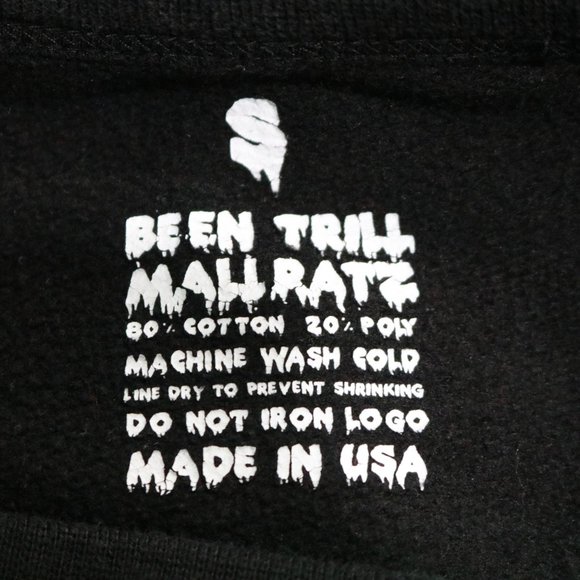 Been Trill Mall Ratz Black and Aqua Drip Logo Sweatshirt Women’s Size S - Picture 12 of 12